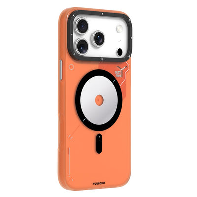 YOUNGKIT For iPhone 17 Pro Max Case Compatible with MagSafe Unique Disc Design TPU + PC Phone Back Cover
