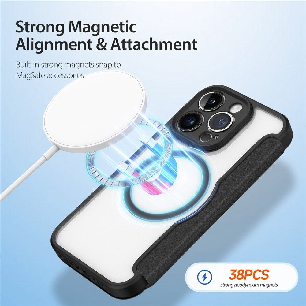 DUX DUCIS Skin X Pro Leather Flip Case for iPhone 14 Pro – MagSafe Compatible