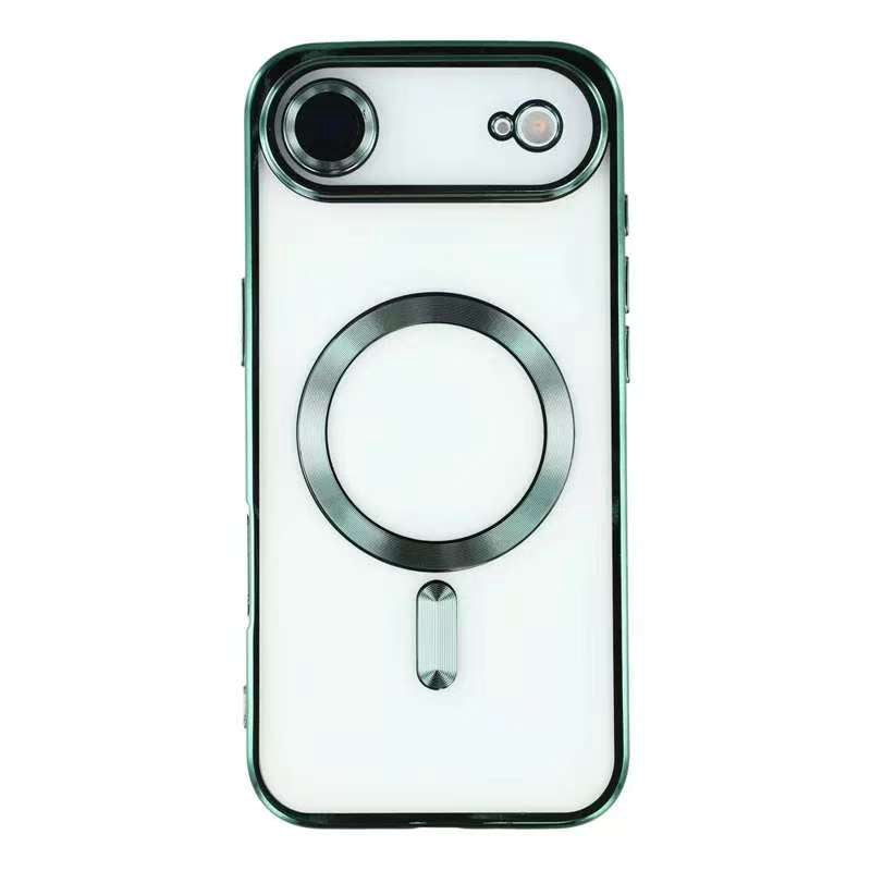 iPhone Air Magnetic Case CD Veins Glass Lens Guard TPU Phone Back Cover