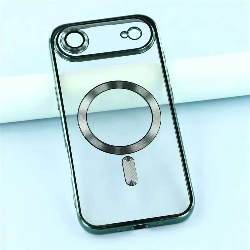 iPhone Air Magnetic Case CD Veins Glass Lens Guard TPU Phone Back Cover