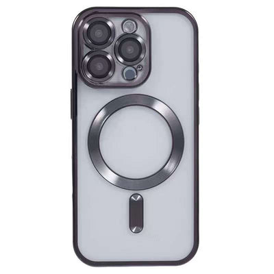 iPhone 16 Pro Max Magnetic Case CD Veins Glass Lens Guard TPU Phone Back Cover