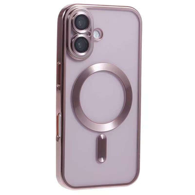 For iPhone 16 Plus Magnetic Case CD Veins Glass Lens Guard TPU Phone Back Cover