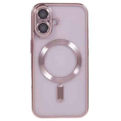 For iPhone 16 Plus Magnetic Case CD Veins Glass Lens Guard TPU Phone Back Cover