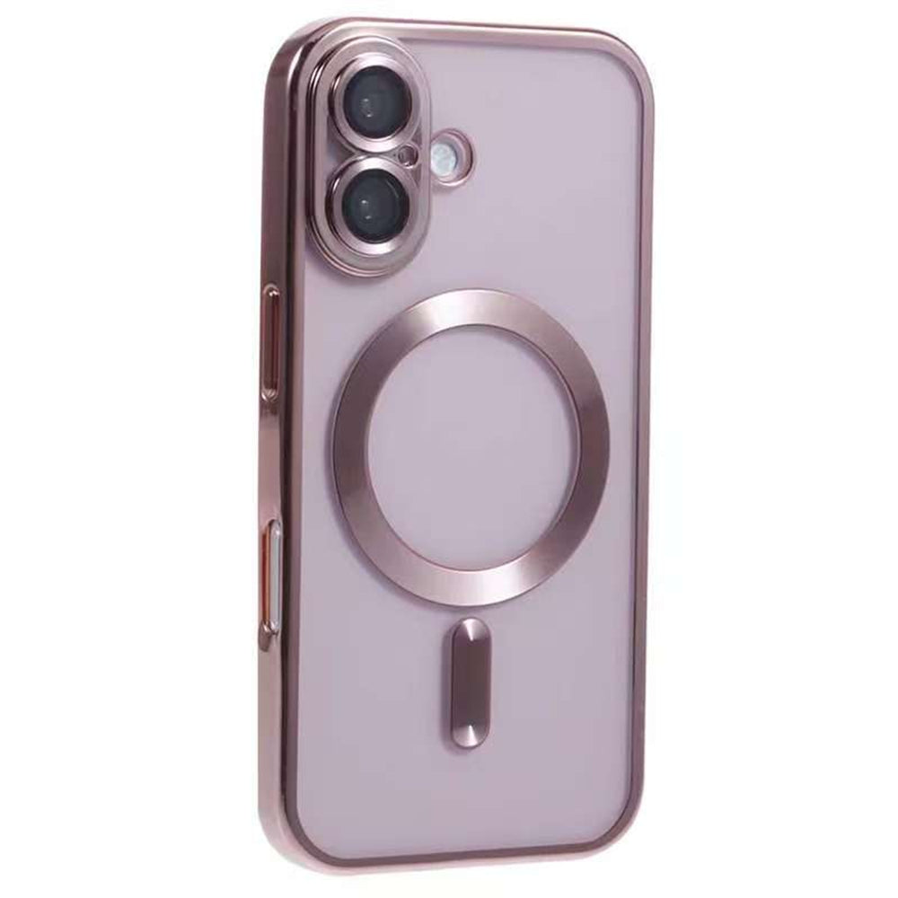 iPhone 16 Magnetic Case CD Veins Glass Lens Guard Phone Back Cover