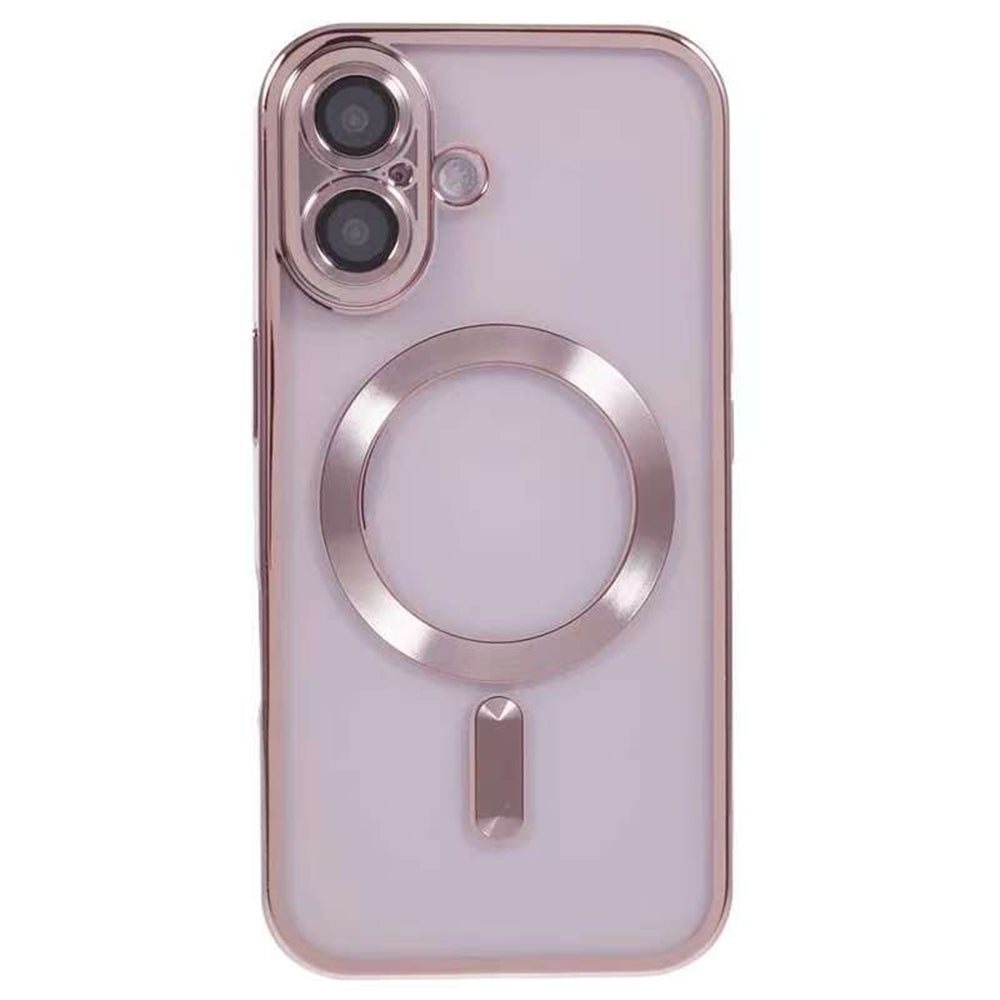 iPhone 16 Magnetic Case CD Veins Glass Lens Guard Phone Back Cover