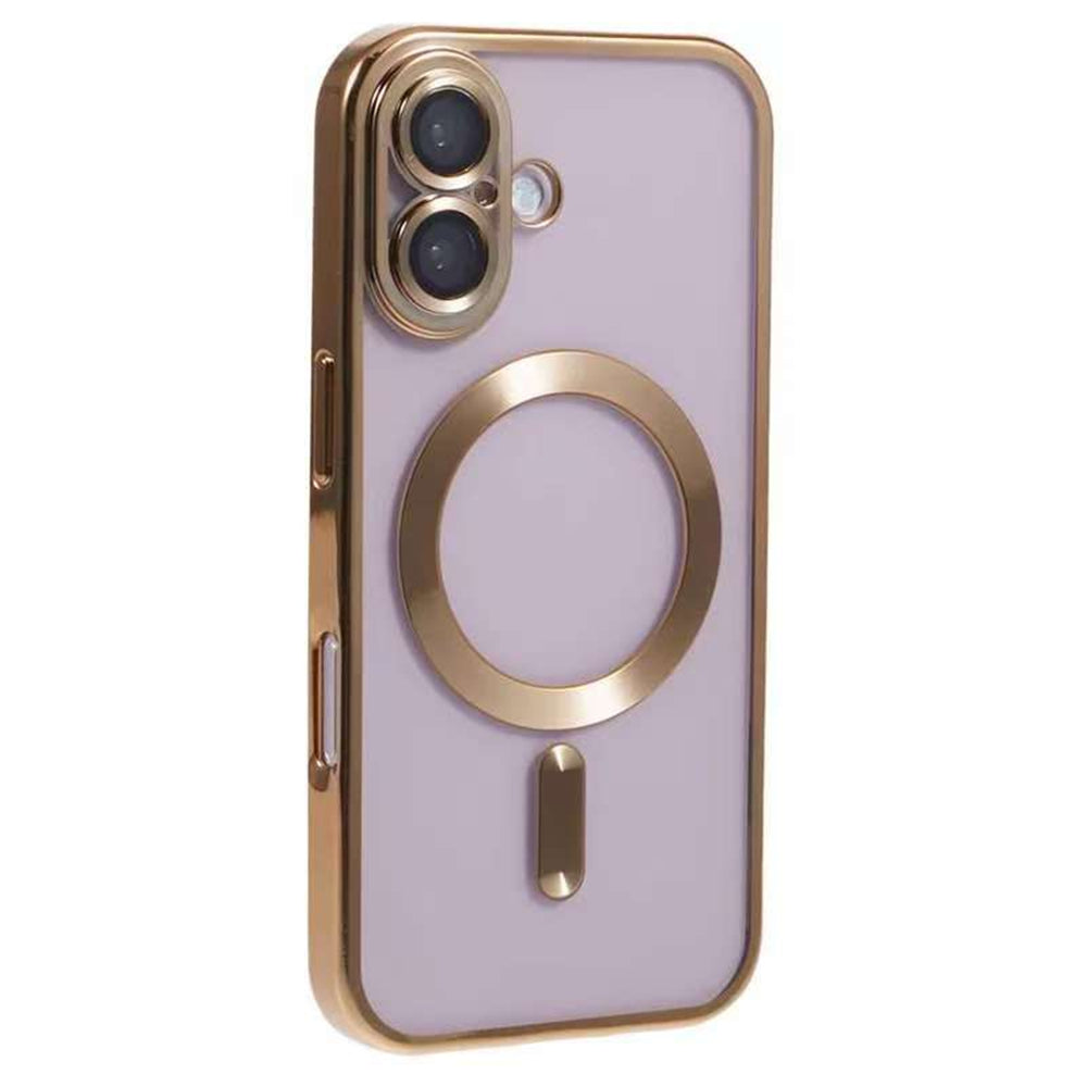 iPhone 16 Magnetic Case CD Veins Glass Lens Guard Phone Back Cover