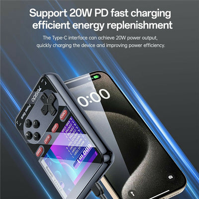 YESIDO YP87 2 in 1 2.8 Inch IPS Screen Game Console 10000mAh Power Bank with Type-C Cable