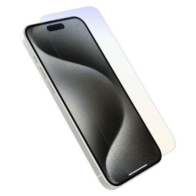 OtterBox Premium Pro Glass Antimicrobial Blue Light Screen Protector for Apple iPhone 15 Pro Max