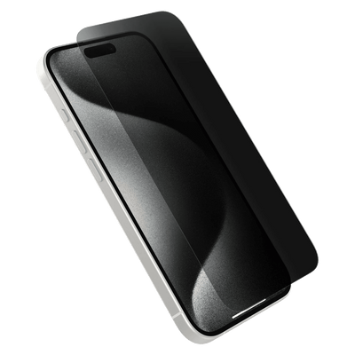 OtterBox Premium Pro Glass Antimicrobial Privacy Screen Protector for Apple iPhone 15 Pro by OtterBox