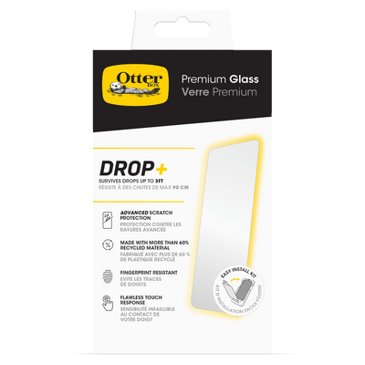 OtterBox Premium Glass Antimicrobial Screen Protector for Apple iPhone 16 / iPhone 15
