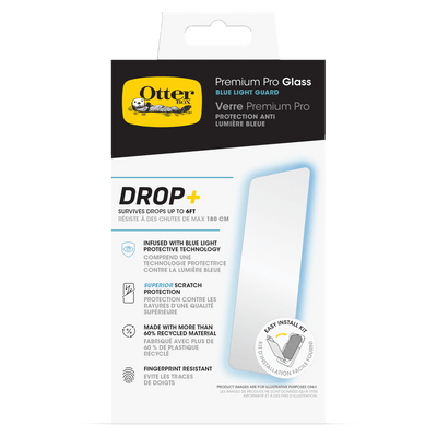 OtterBox Premium Pro Glass Antimicrobial Blue Light Screen Protector for Apple iPhone 16 Pro by OtterBox
