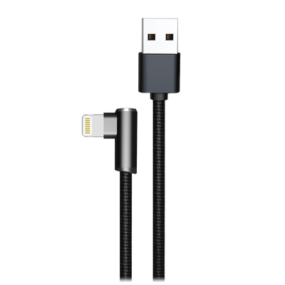 AMPD 90 Degree Gamer USB A to Apple Lightning Cable by AMPD