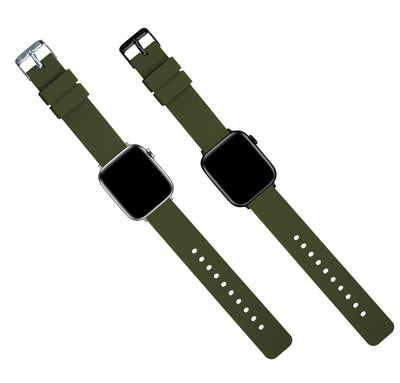 Apple Watch | Silicone | Army Green - Barton Watch Bands