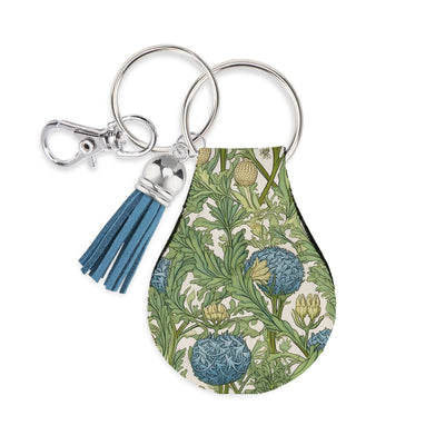 Jolitee Neoprene AirTag Compatible Case Keychain – Durable & Stylish Holder with Secure Ring and Clip, Compatible with Apple AirTag (Blue Flowers) by Jolitee