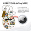 Jolitee Neoprene AirTag Compatible Case Keychain – Durable & Stylish Holder with Secure Ring and Clip, Compatible with Apple AirTag (Boho) by Jolitee