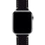 Apple Watch | Black Leather & Linen White Stitching - Barton Watch Bands