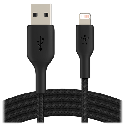 Belkin Boost Up Charge USB A to Apple Lightning Braided Cable 3ft Black by Belkin