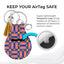 Jolitee Neoprene AirTag Compatible Case Keychain – Durable & Stylish Holder with Secure Ring and Clip, Compatible with Apple AirTag (Capsule) by Jolitee