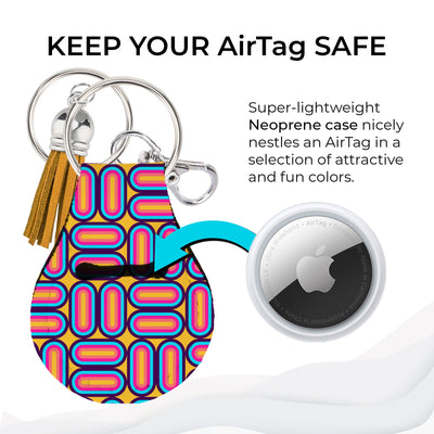 Jolitee Neoprene AirTag Compatible Case Keychain – Durable & Stylish Holder with Secure Ring and Clip, Compatible with Apple AirTag (Capsule) by Jolitee