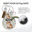 Jolitee Neoprene AirTag Compatible Case Keychain – Durable & Stylish Holder with Secure Ring and Clip, Compatible with Apple AirTag (Capybara) by Jolitee
