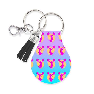 Jolitee Neoprene AirTag Compatible Case Keychain – Durable & Stylish Holder with Secure Ring and Clip, Compatible with Apple AirTag (Cheerleading) by Jolitee