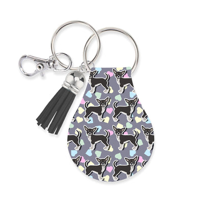 Jolitee Neoprene AirTag Compatible Case Keychain – Durable & Stylish Holder with Secure Ring and Clip, Compatible with Apple AirTag (Chihuahua) by Jolitee