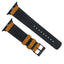 Apple Watch Cedar Brown Leather And Rubber Hybrid Watch Band by Barton Watch Bands