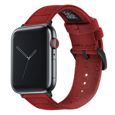 Apple Watch | Crimson Red Canvas - Barton Watch Bands