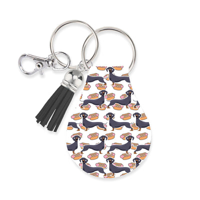 Jolitee Neoprene AirTag Compatible Case Keychain – Durable & Stylish Holder with Secure Ring and Clip, Compatible with Apple AirTag (Dachshund) by Jolitee