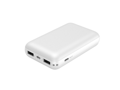 trybe 10000mAh Dual USB-A + USB-C G62-C Power Bank - White