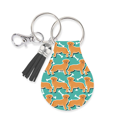 Jolitee Neoprene AirTag Compatible Case Keychain – Durable & Stylish Holder with Secure Ring and Clip, Compatible with Apple AirTag (Golden Retriever) by Jolitee