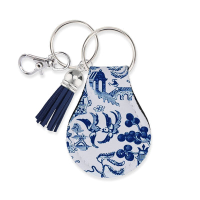 Jolitee Neoprene AirTag Compatible Case Keychain – Durable & Stylish Holder with Secure Ring and Clip, Compatible with Apple AirTag (Chinoiserie) by Jolitee