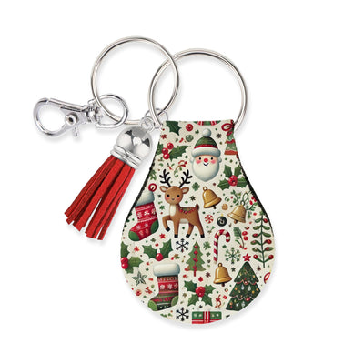 Jolitee Neoprene AirTag Compatible Case Keychain – Durable & Stylish Holder with Secure Ring and Clip, Compatible with Apple AirTag (Christmas Deer) by Jolitee