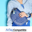 Jolitee Neoprene AirTag Compatible Case Keychain – Durable & Stylish Holder with Secure Ring and Clip, Compatible with Apple AirTag (Hydrangea Blue Floral) by Jolitee