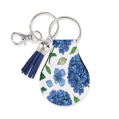 Jolitee Neoprene AirTag Compatible Case Keychain – Durable & Stylish Holder with Secure Ring and Clip, Compatible with Apple AirTag (Hydrangea Blue Floral) by Jolitee