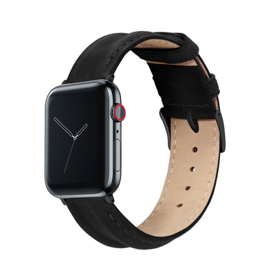 Apple Watch Black Classic Horween  Leather Watch Band by Barton Watch Bands