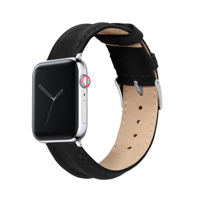 Apple Watch Black Classic Horween  Leather Watch Band by Barton Watch Bands