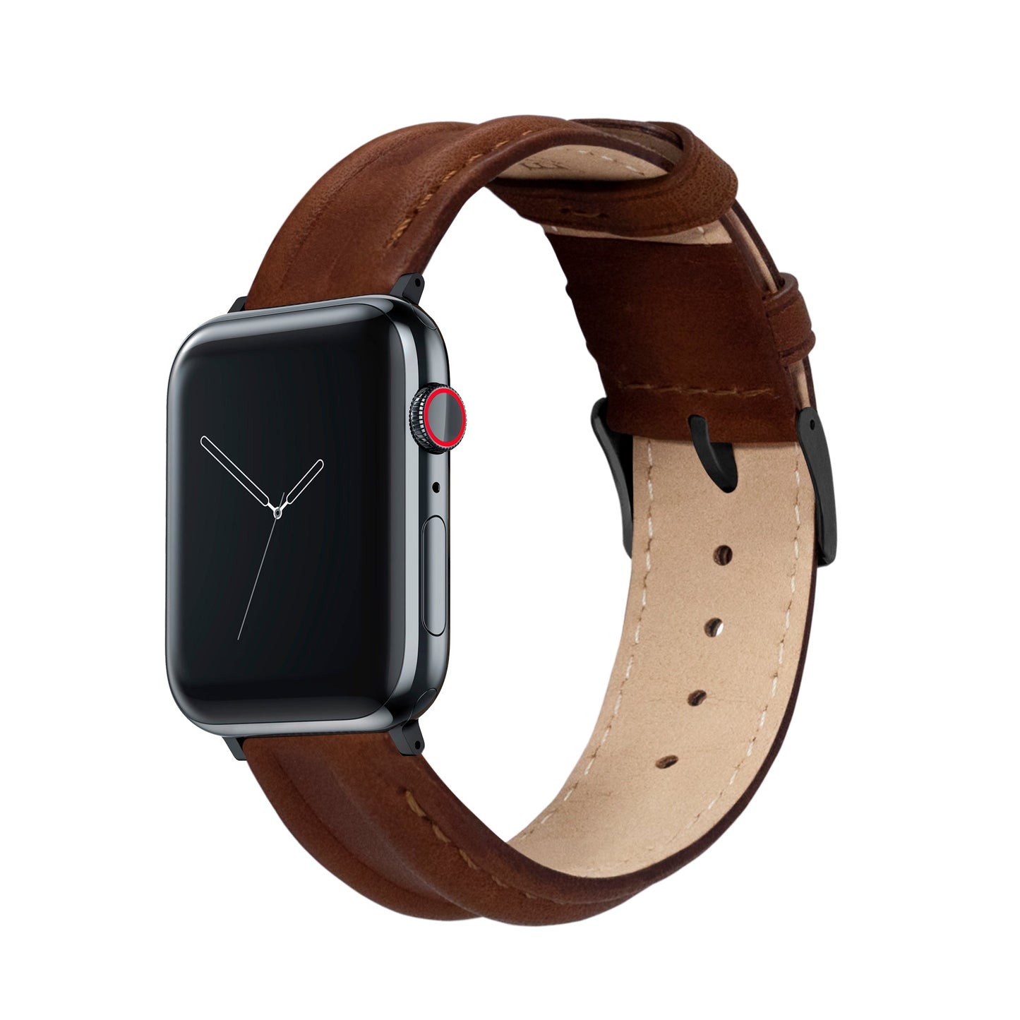 Apple Watch Chocolate Brown Classic Horween Leather Watch Band by Barton Watch Bands