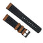 Samsung Galaxy Watch3 | Leather and Rubber Hybrid | Oak Brown - Barton Watch Bands