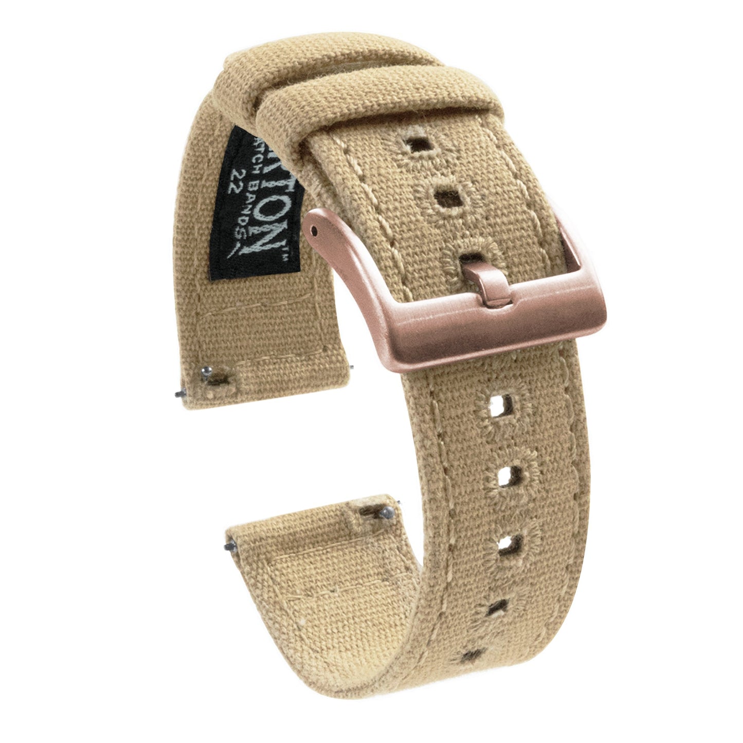 Samsung Galaxy Watch Active Khaki Canvas Watch Band by Barton Watch Bands