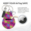 Jolitee Neoprene AirTag Compatible Case Keychain – Durable & Stylish Holder with Secure Ring and Clip, Compatible with Apple AirTag (Leaves Doodle) by Jolitee