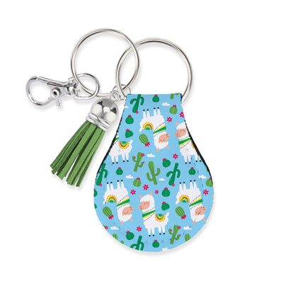Jolitee Neoprene AirTag Compatible Case Keychain – Durable & Stylish Holder with Secure Ring and Clip, Compatible with Apple AirTag (Llama) by Jolitee