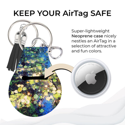 Jolitee Neoprene AirTag Compatible Case Keychain – Monet by Jolitee