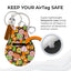 Jolitee Neoprene AirTag Compatible Case Keychain – Durable & Stylish Holder with Secure Ring and Clip, Compatible with Apple AirTag (Mushroom Flower) by Jolitee