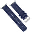 Apple Watch | Navy Blue Leather & Linen White Stitching - Barton Watch Bands