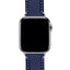 Apple Watch | Navy Blue Leather & Linen White Stitching - Barton Watch Bands