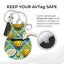 Jolitee Neoprene AirTag Compatible Case Keychain – Durable & Stylish Holder with Secure Ring and Clip, Compatible with Apple AirTag (Pickleball) by Jolitee