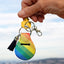 Jolitee Neoprene AirTag Compatible Case Keychain – Durable & Stylish Holder with Secure Ring and Clip, Compatible with Apple AirTag (Rainbow Stripe) by Jolitee