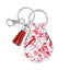 Jolitee Neoprene AirTag Compatible Case Keychain – Durable & Stylish Holder with Secure Ring and Clip, Compatible with Apple AirTag (Chinoiserie Red Birds) by Jolitee