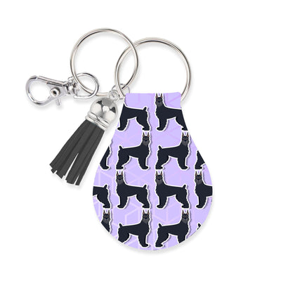 Jolitee Neoprene AirTag Compatible Case Keychain – Durable & Stylish Holder with Secure Ring and Clip, Compatible with Apple AirTag (Riesenschnauzer) by Jolitee
